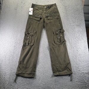 Craze Pant Mens S Green Cotton Cargo Straight Travel Workwear Utility Technician